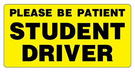 Free Printable Student Driver Sign
